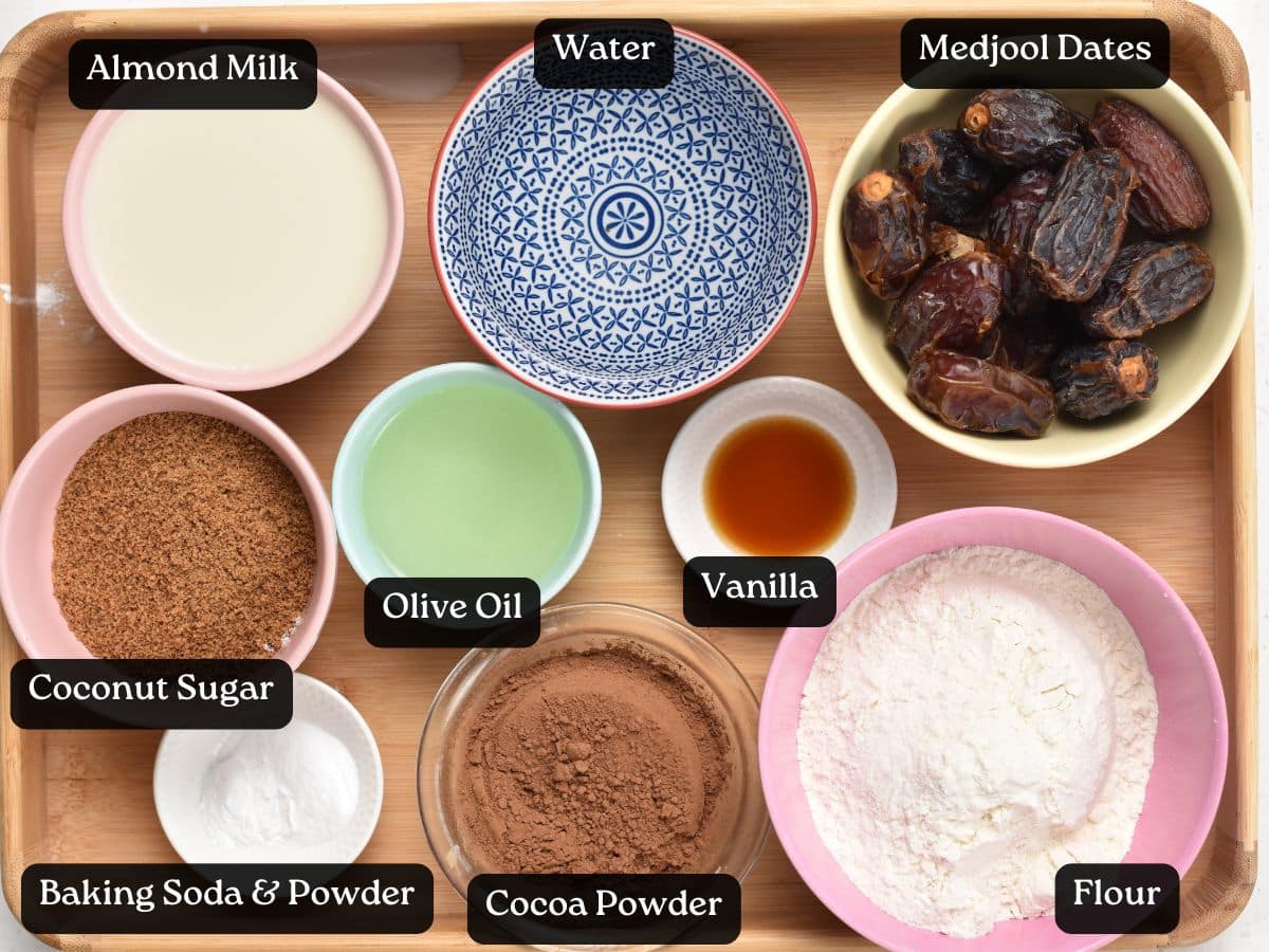 Ingredients for Date Chocolate Cake