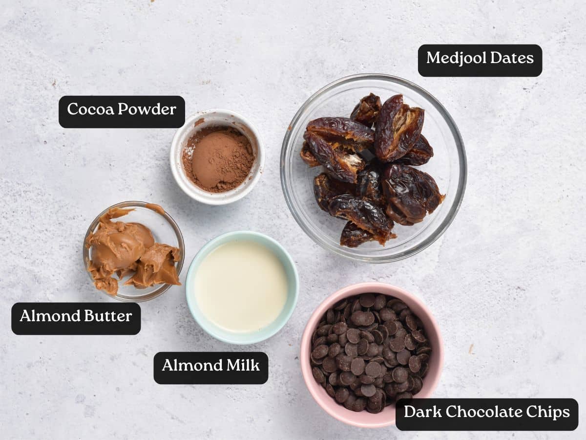 Ingredients for Healthy Chocolate Frosting