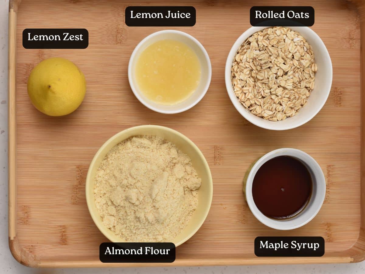 Ingredients for Lemon Oatmeal Cookies