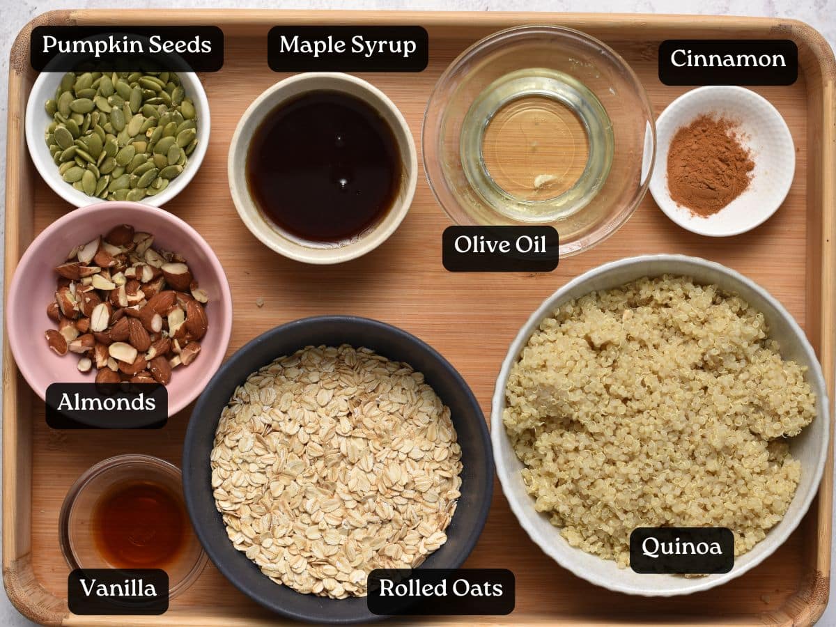 Ingredients for Quinoa Granola