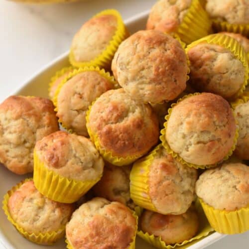 Mini Banana Muffins (4 Ingredients, No Added Sugar)