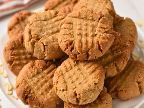 Oat Flour Peanut Butter Cookies