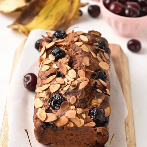 Cherry Banana Bread cooling down.