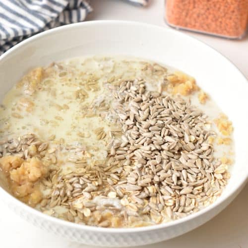 Protein Bread ingredients in a bowl.