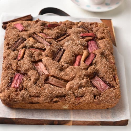 Rhubarb Cake cooling down.