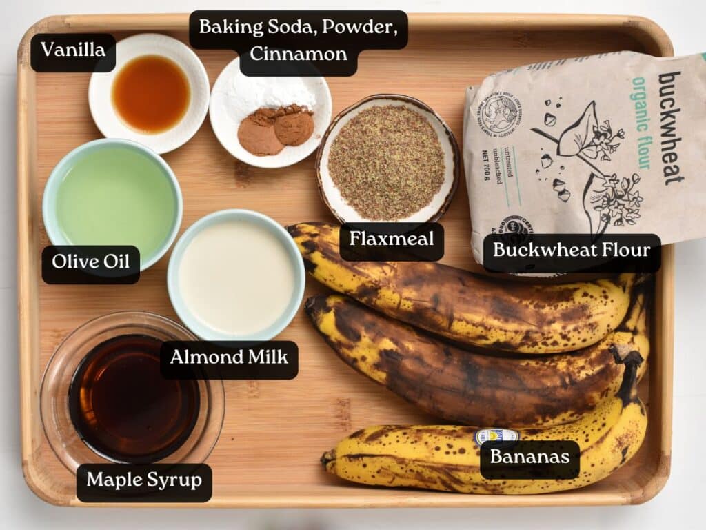 Ingredients for Buckwheat Banana Bread
