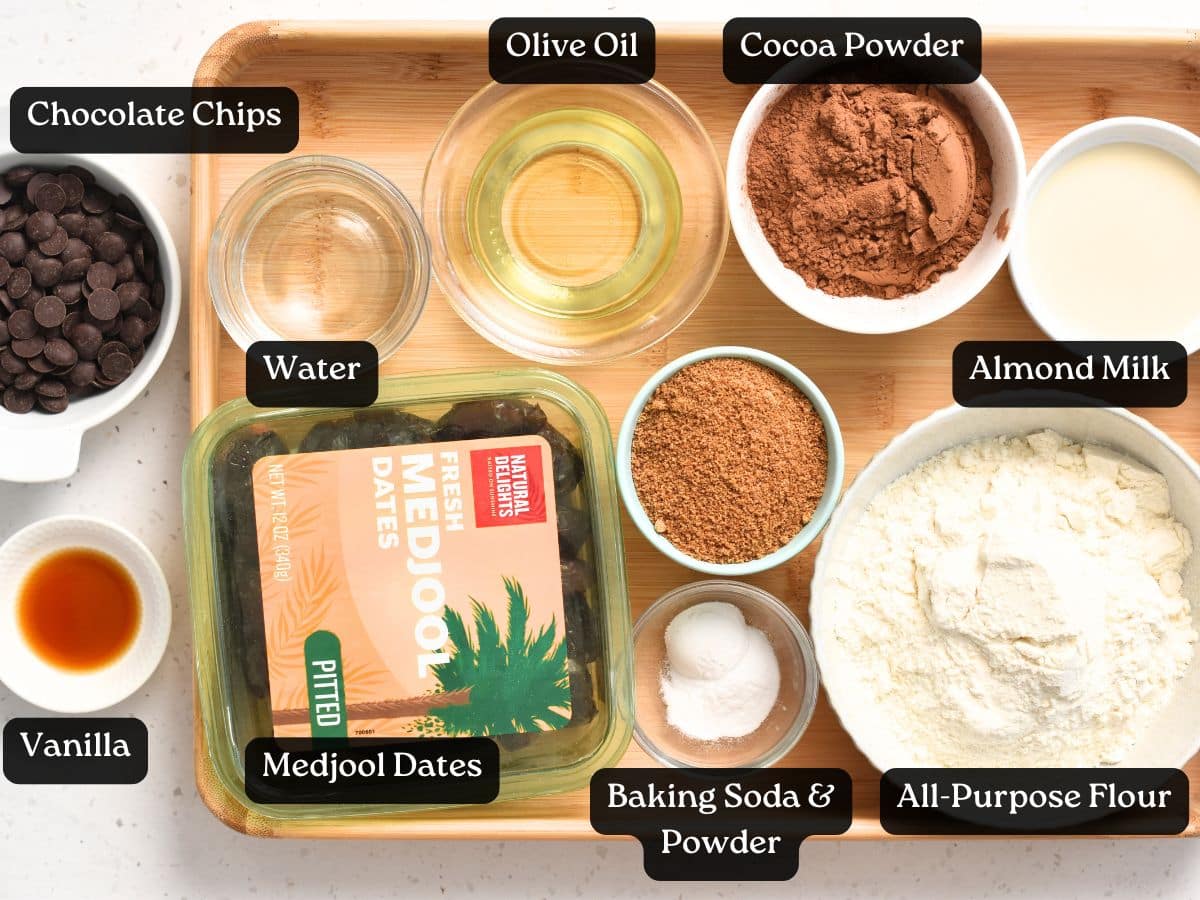 Ingredients for Chocolate Date Muffins