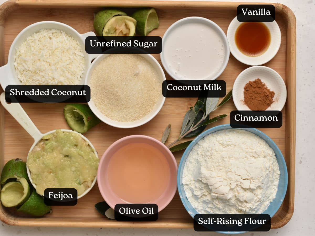 Ingredients for Feijoa Cake
