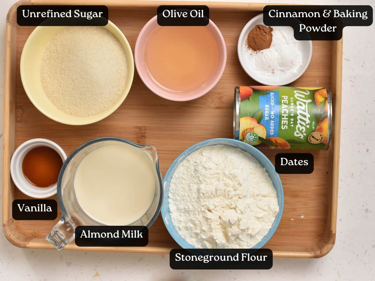 Ingredients for Peach Coffee Cake