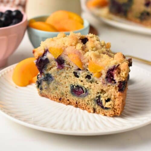 Peach Blueberry Cake (With Canned Peaches)