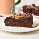 Slice of Almond Flour Chocolate Cake