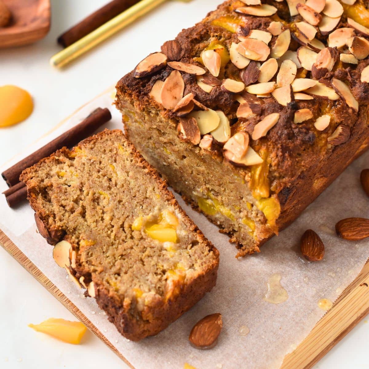 Almond Flour Peach Banana Bread