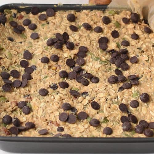 Healthy Breakfast Bars ready to bake.
