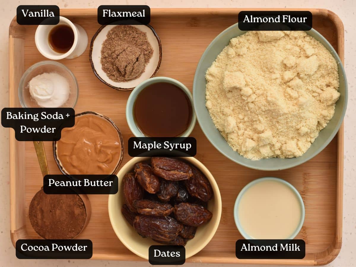 Ingredients for Almond Flour Chocolate Cake