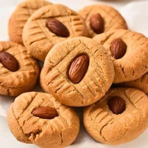 3-Ingredient Peanut Butter Almond Cookies