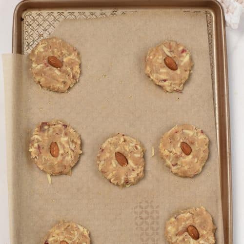Almond Flour Apple Cookies ready to bake.