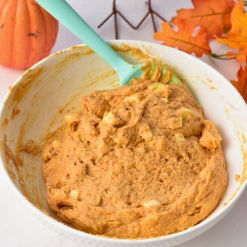 Apple Pumpkin Muffin batter in a bowl.