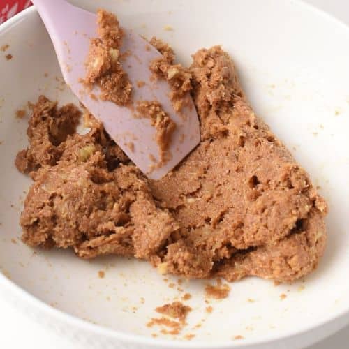 WeetBix Cookie mixture in a bowl.