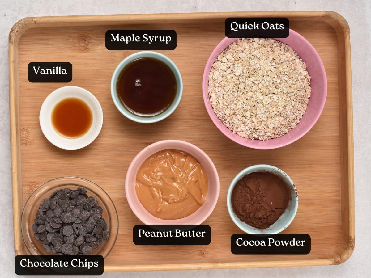 Ingredients for Chocolate Granola Bars