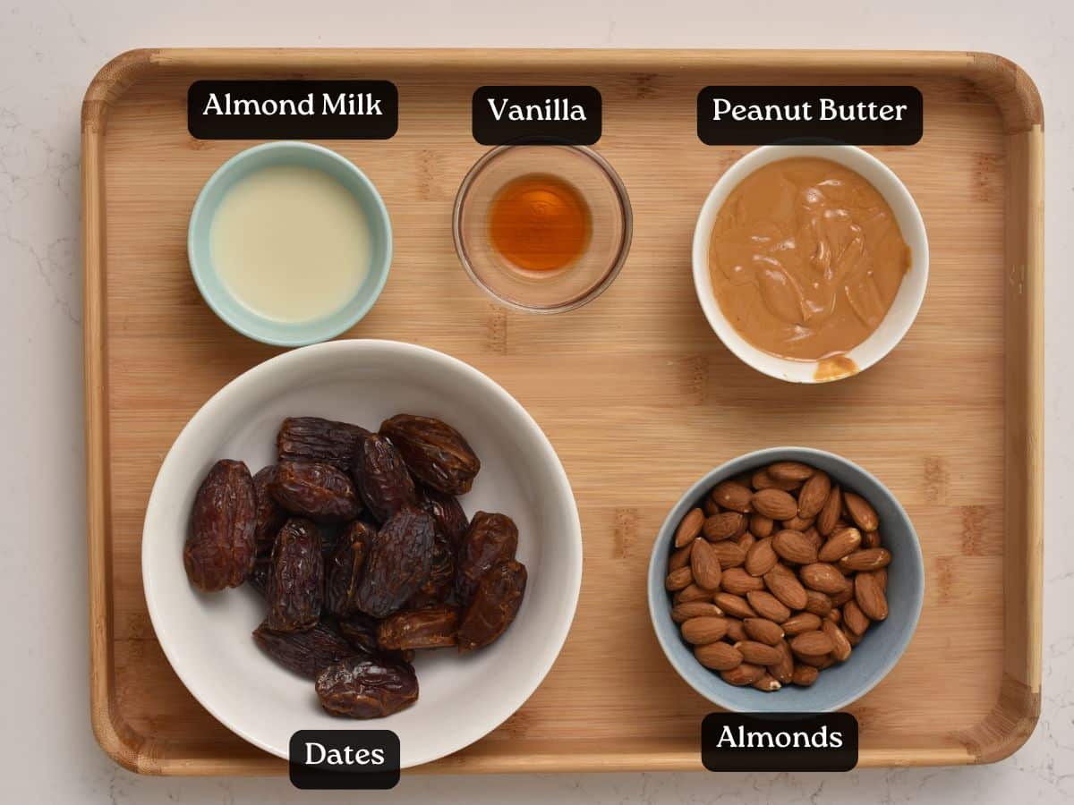 Ingredients for Peanut Butter Date Cookies