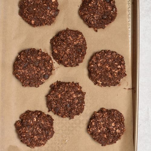 Chocolate Oatmeal Cookies ready to bake.