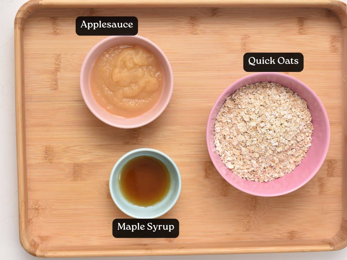 Ingredients for Applesauce Oatmeal Cookies