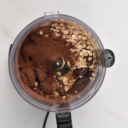 Flaxseed Cookie ingredients in a food processor.