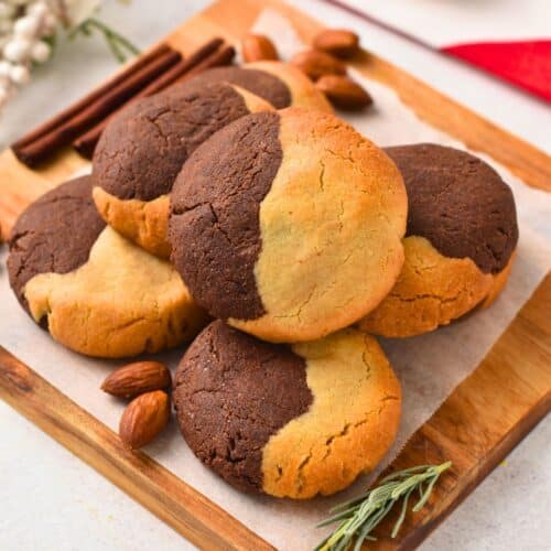 Marble Cookies (No Eggs, No Gluten, 5 Ingredients)