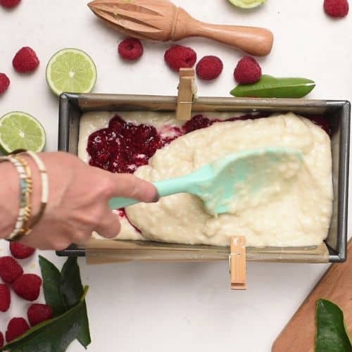 Raspberry Swirl Coconut Bread