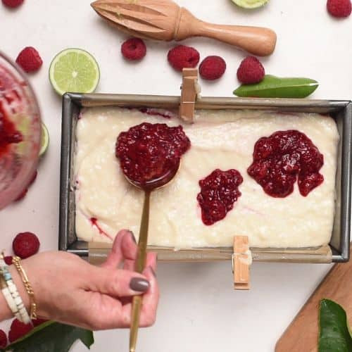 Raspberry Swirl Coconut Bread