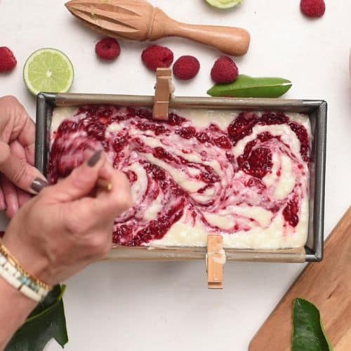Raspberry Swirl Coconut Bread